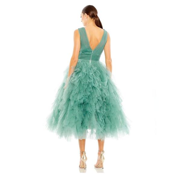 NEW NWT Mac Duggal 20411 Dress Jade Green size 10 - Picture 2 of 8